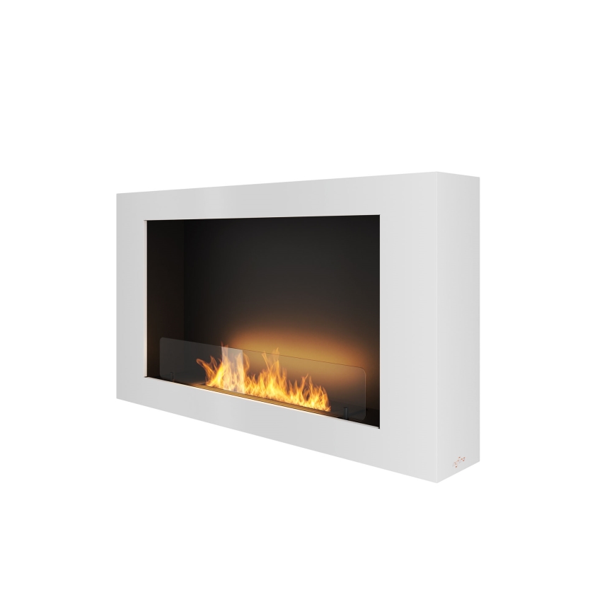 InFire - Chimenea mural BIO 100x56 cm 3kW blanco