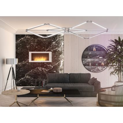 InFire - Chimenea mural BIO 120x56 cm 3kW blanco