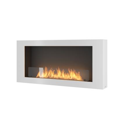 InFire - Chimenea mural BIO 120x56 cm 3kW blanco
