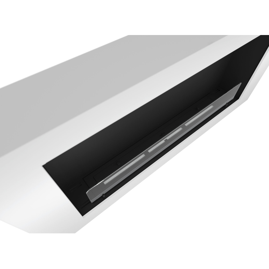 InFire - Chimenea mural BIO 120x56 cm 3kW blanco