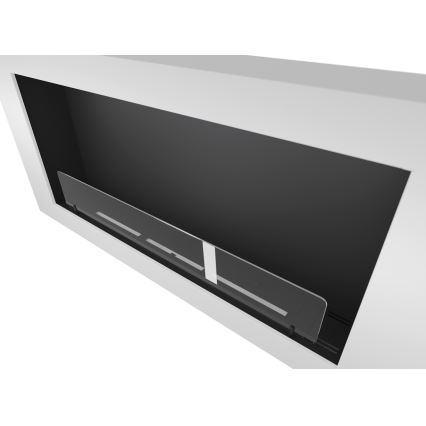 InFire - Chimenea mural BIO 120x56 cm 3kW blanco