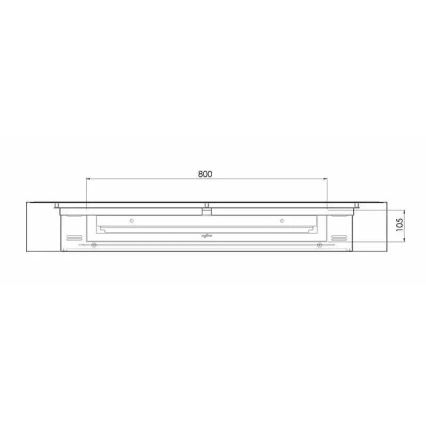 InFire - Chimenea mural BIO 120x56 cm 3kW blanco