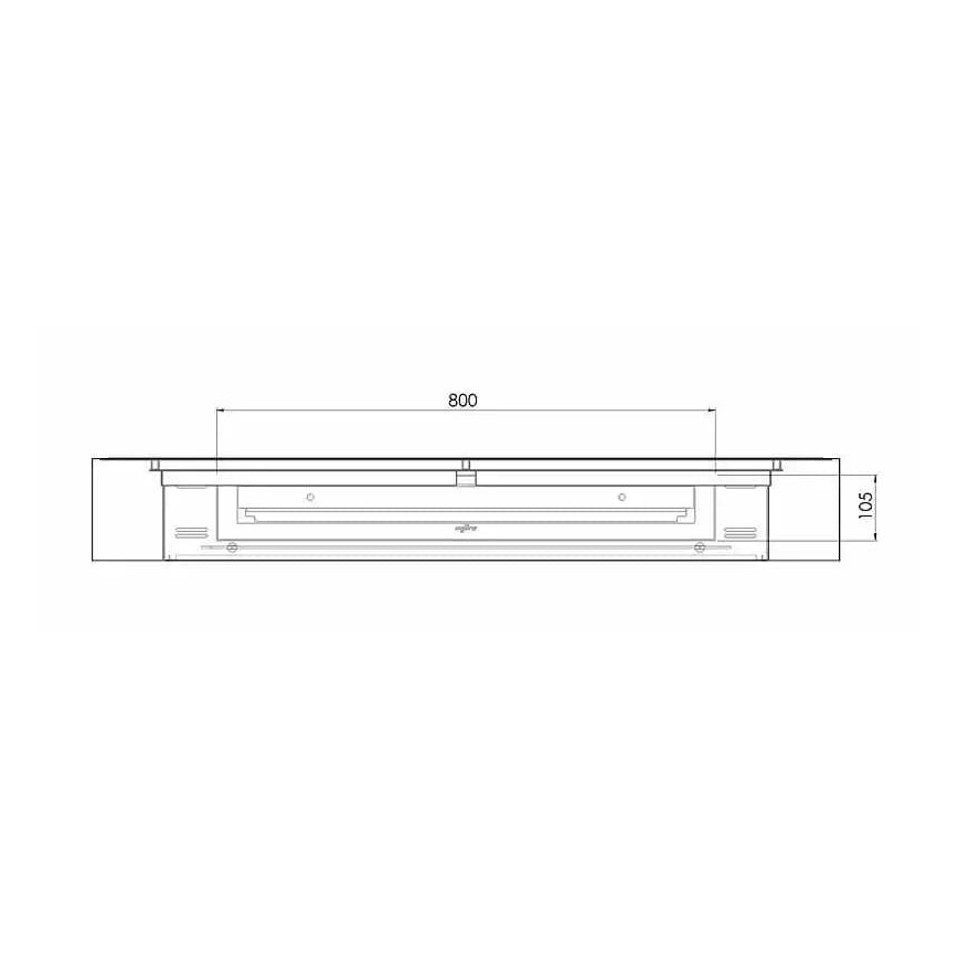 InFire - Chimenea mural BIO 120x56 cm 3kW blanco