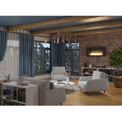 InFire - Chimenea mural BIO 120x56 cm 3kW negro