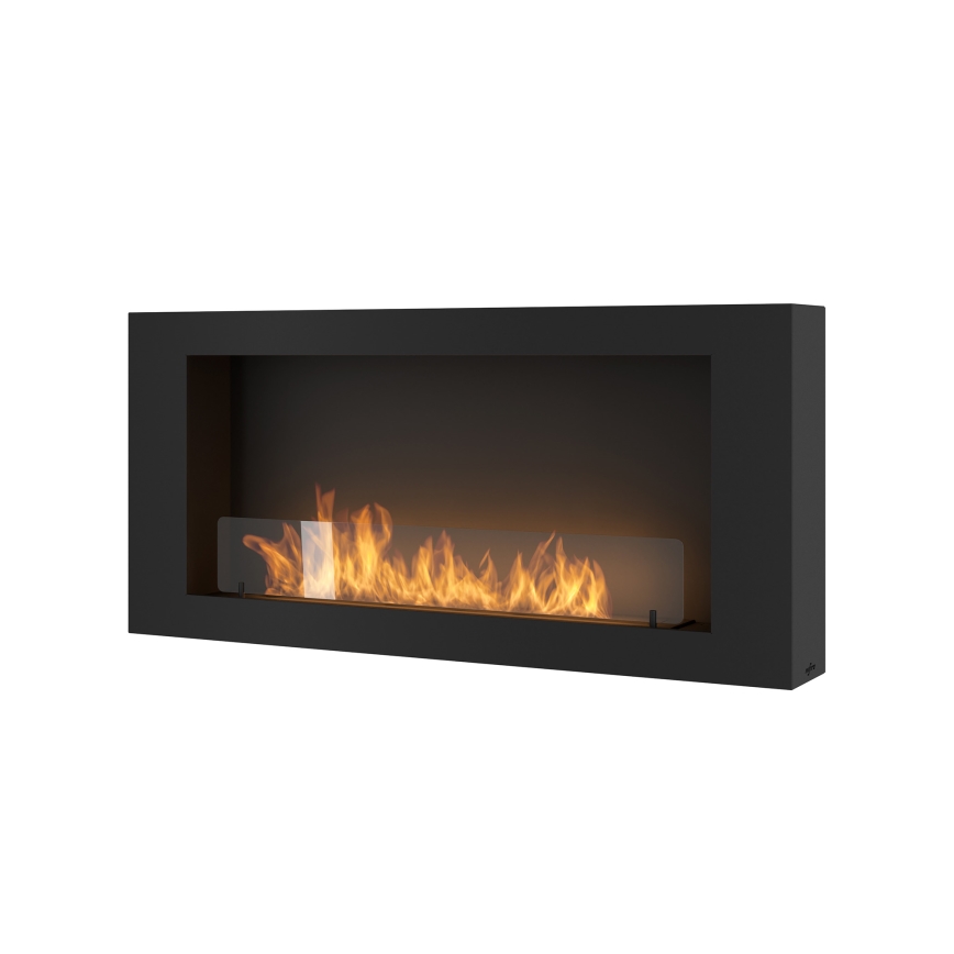 InFire - Chimenea mural BIO 120x56 cm 3kW negro