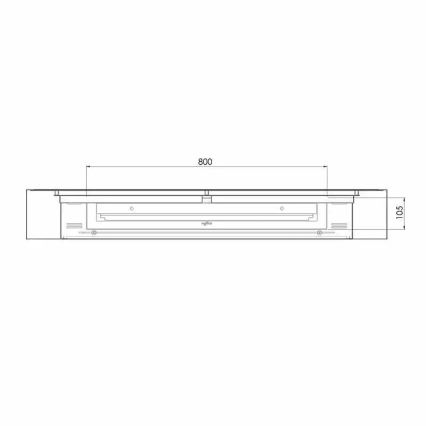 InFire - Chimenea mural BIO 120x56 cm 3kW negro