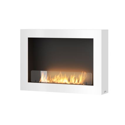 InFire - Chimenea mural BIO 80x56 cm 3kW blanco