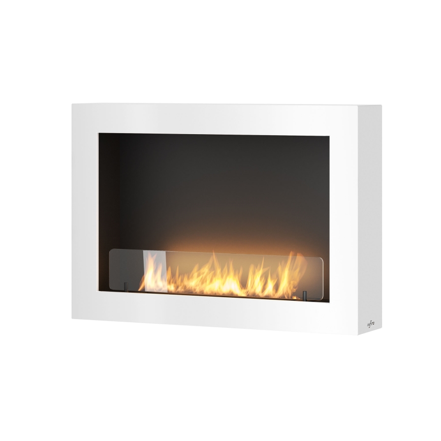 InFire - Chimenea mural BIO 80x56 cm 3kW blanco