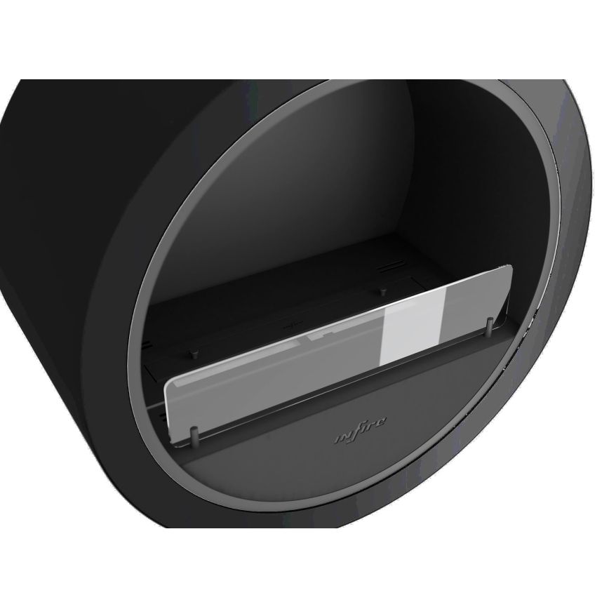 InFire - Chimenea mural BIO d. 70 cm 3kW negro