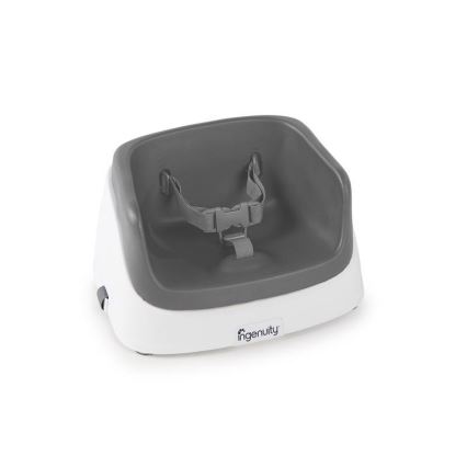Ingenuity - Asiento de silla de comedor 2en1 SMARTCLEAN TODDLER gris