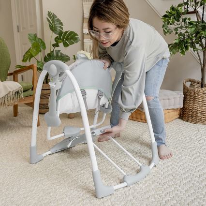 Ingenuity - Columpio vibrador para bebés con melodía 2en1 WIMBERLY 4xD + 1xC