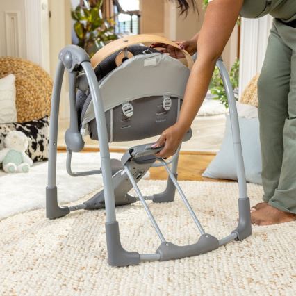 Ingenuity - Columpio vibrador para bebés con melodía EVERY SEASON 3xC gris