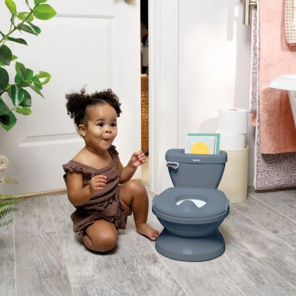 Ingenuity - Orinal infantil con sonido MY SIZE, azul, 2x AAA