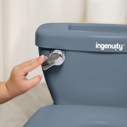 Ingenuity - Orinal infantil con sonido MY SIZE, azul, 2x AAA
