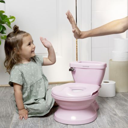 Ingenuity - Orinal infantil con sonido MY SIZE rosa 2x AAA