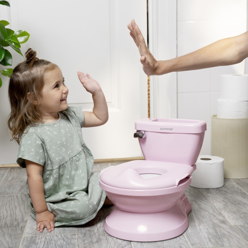 Ingenuity - Orinal infantil con sonido MY SIZE rosa 2x AAA