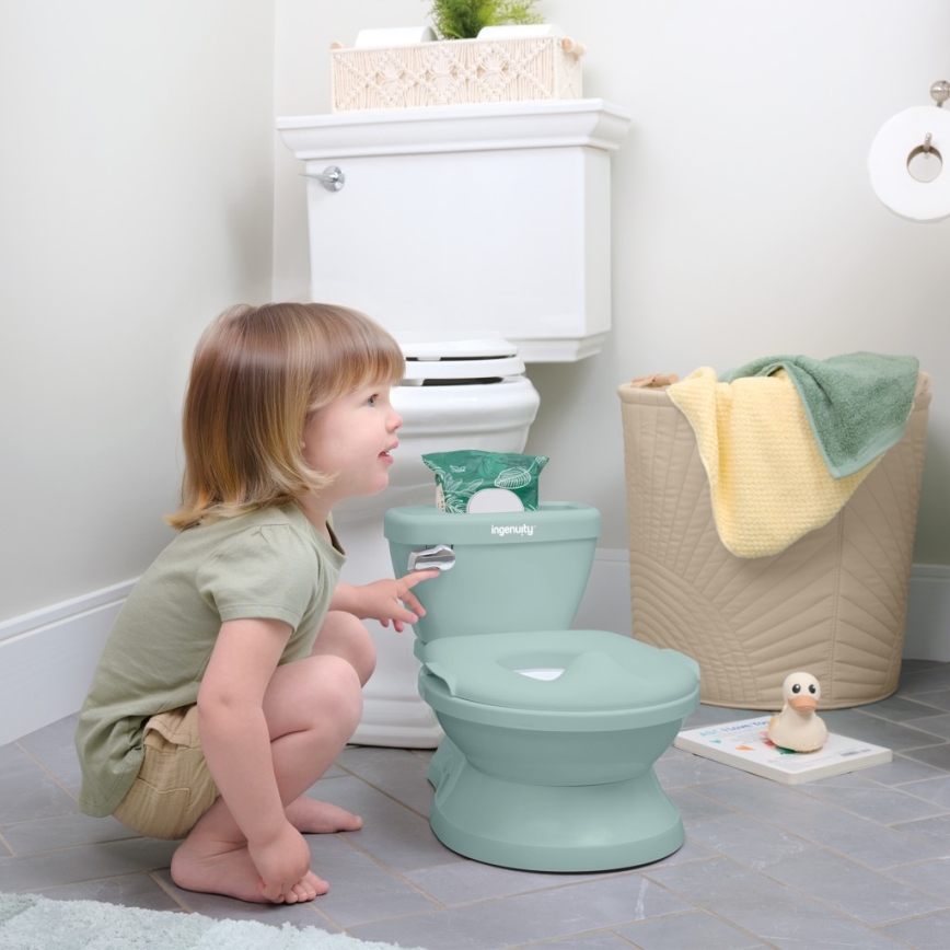Ingenuity - Orinal infantil con sonido MY SIZE verde 2xAAA