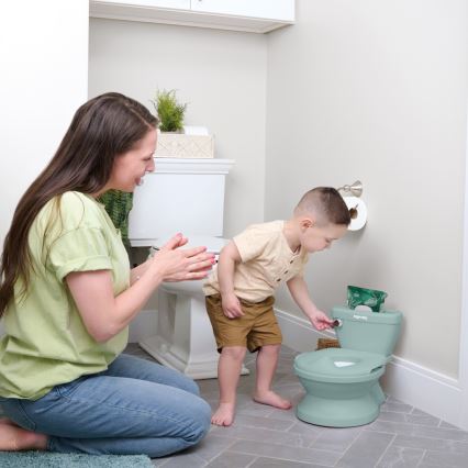 Ingenuity - Orinal infantil con sonido MY SIZE verde 2xAAA