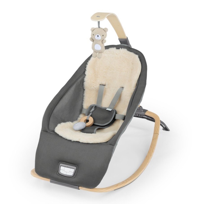 Ingenuity - Tumbona vibradora para bebés con melodía EVERY SEASON WESLEY 3xC gris
