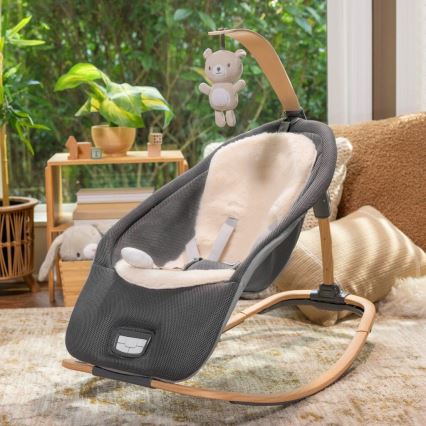 Ingenuity - Tumbona vibradora para bebés con melodía EVERY SEASON WESLEY 3xC gris