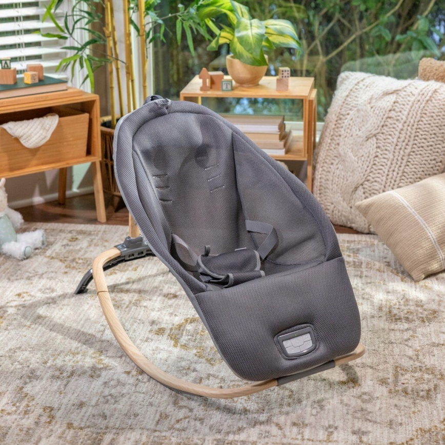 Ingenuity - Tumbona vibradora para bebés con melodía EVERY SEASON WESLEY 3xC gris