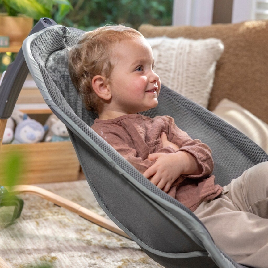 Ingenuity - Tumbona vibradora para bebés con melodía EVERY SEASON WESLEY 3xC gris