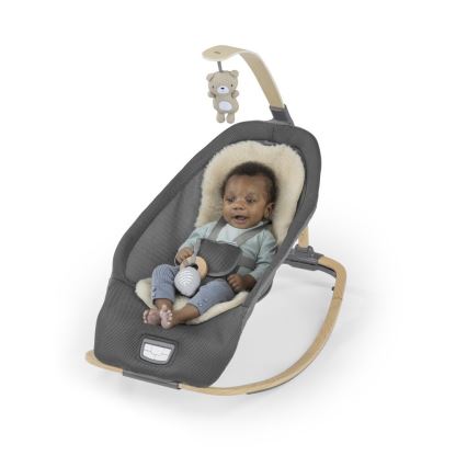 Ingenuity - Tumbona vibradora para bebés con melodía EVERY SEASON WESLEY 3xC gris