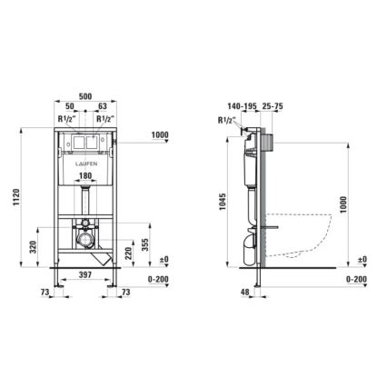 Inodoro suspendido PRO + asiento de inodoro SoftClose PRO + pulsador de descarga DUAL LIS + módulo empotrado + almohadilla aislante