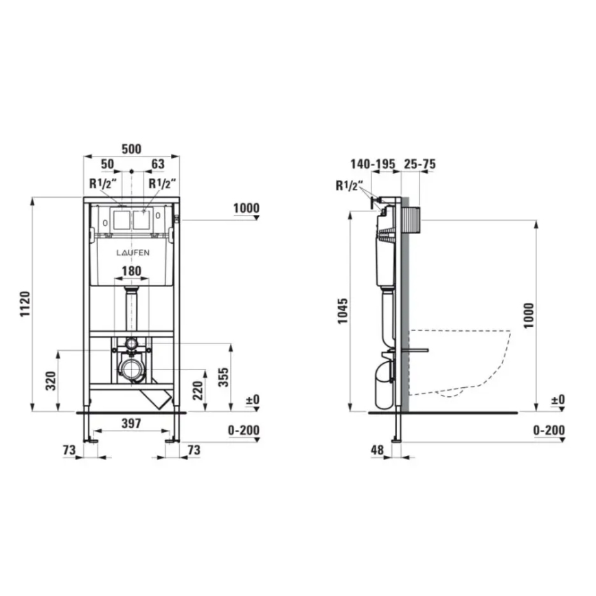 Inodoro suspendido PRO + asiento de inodoro SoftClose PRO + pulsador de descarga DUAL LIS + módulo empotrado + almohadilla aislante