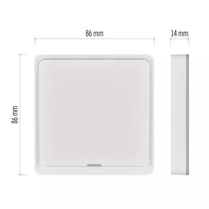 Interruptor 1 botón GoSmart 1xCR2430 Tuya blanco