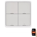 Interruptor 4 botones GoSmart 1xCR2430 Tuya blanco