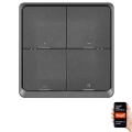 Interruptor 4 botones GoSmart 1xCR2430 Tuya negro