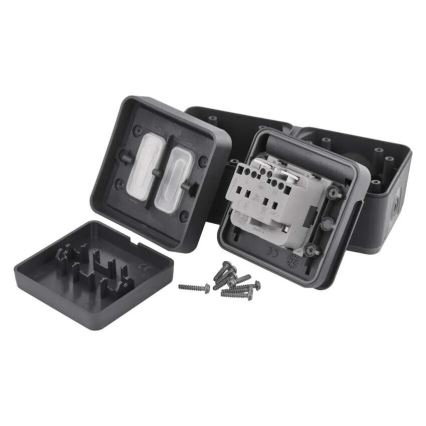 Interruptor alternando con un enchufe 250V/16A IP55