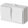 Interruptor doméstico alterno n.º 6 con enchufe 250V/16A IP44 blanco