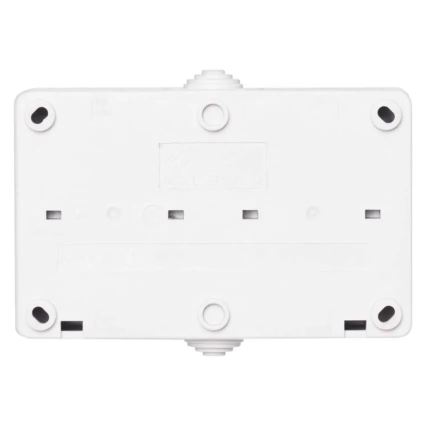 Interruptor doméstico alterno n.º 6 con enchufe 250V/16A IP44 blanco