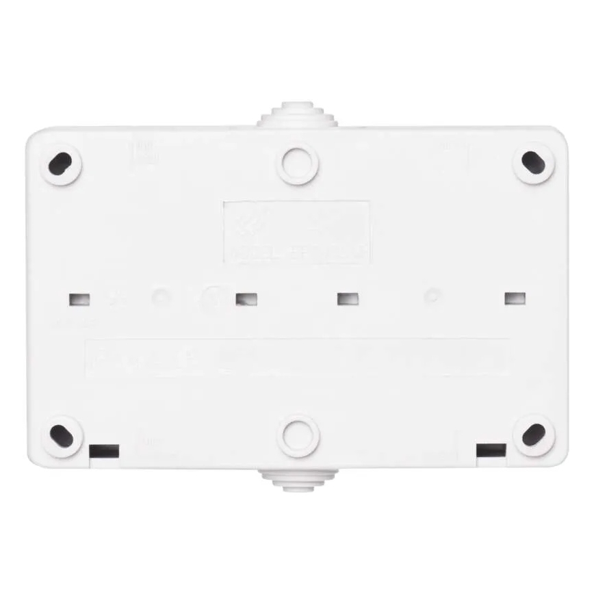 Interruptor doméstico alterno n.º 6 con enchufe 250V/16A IP44 blanco