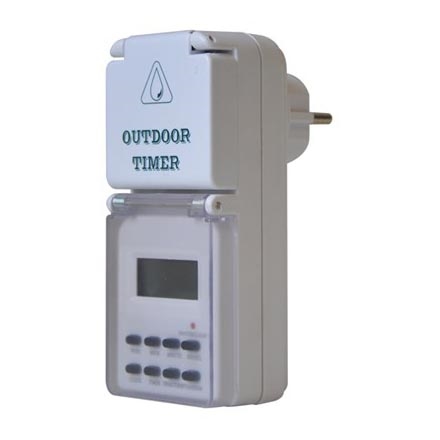 Interruptor horario digital semanal para exterior 16A/230V IP44 200 mAh