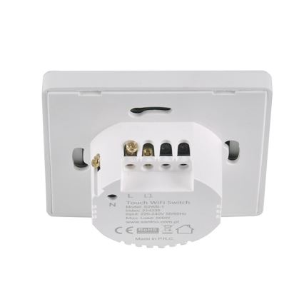 Interruptor táctil de 1 polo SMART 800W/230V blanco Wi-Fi Tuya