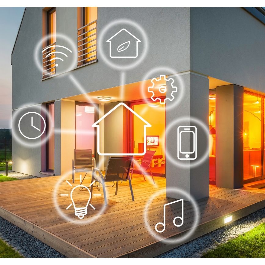 Interruptor táctil de 1 polo SMART 800W/230V blanco Wi-Fi Tuya