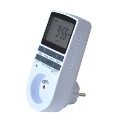 Interruptor temporizador digital semanal 16A/230V