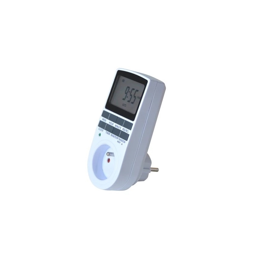 Interruptor temporizador digital semanal 16A/230V