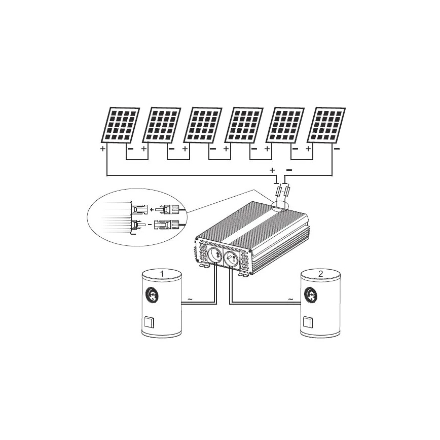 Inversor solar para calentamiento de agua ECO Solar Boost MPPT-3000 3kW
