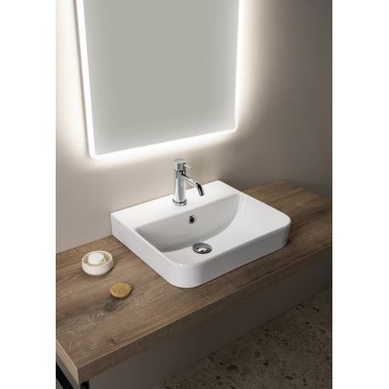 Isvea - Lavabo de encimera SOTT AQUA 48 x 42 cm cerámica/blanco