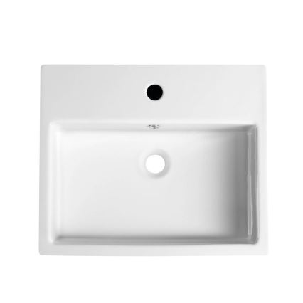 Isvea - Lavabo semiempotrado PURITY 50x42 cm cerámica/blanco
