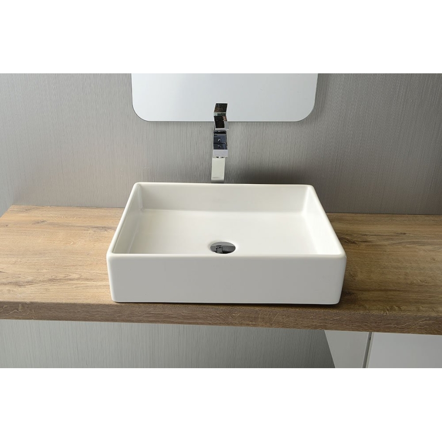 Isvea - Lavabo sobre encimera PURITY 50x42 cm cerámica/blanco