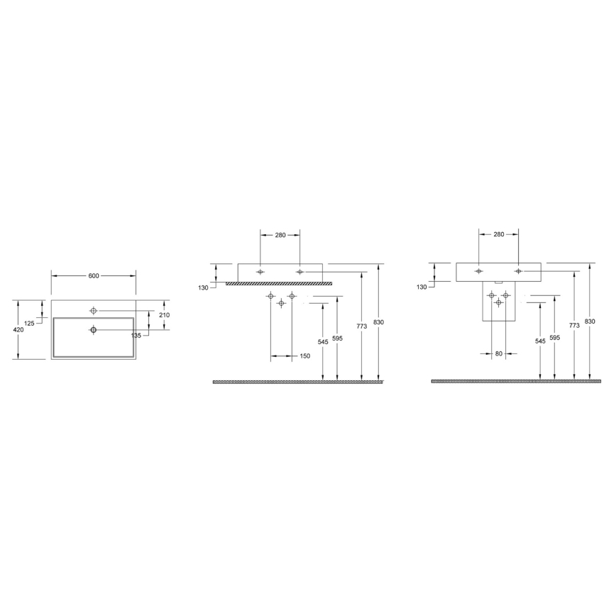 Isvea - Lavabo sobre encimera PURITY 60x42 cm cerámica/blanco
