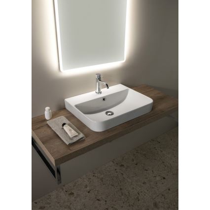 Isvea - Lavabo sobre encimera SOTT AQUA 57x44 cm cerámica/blanco