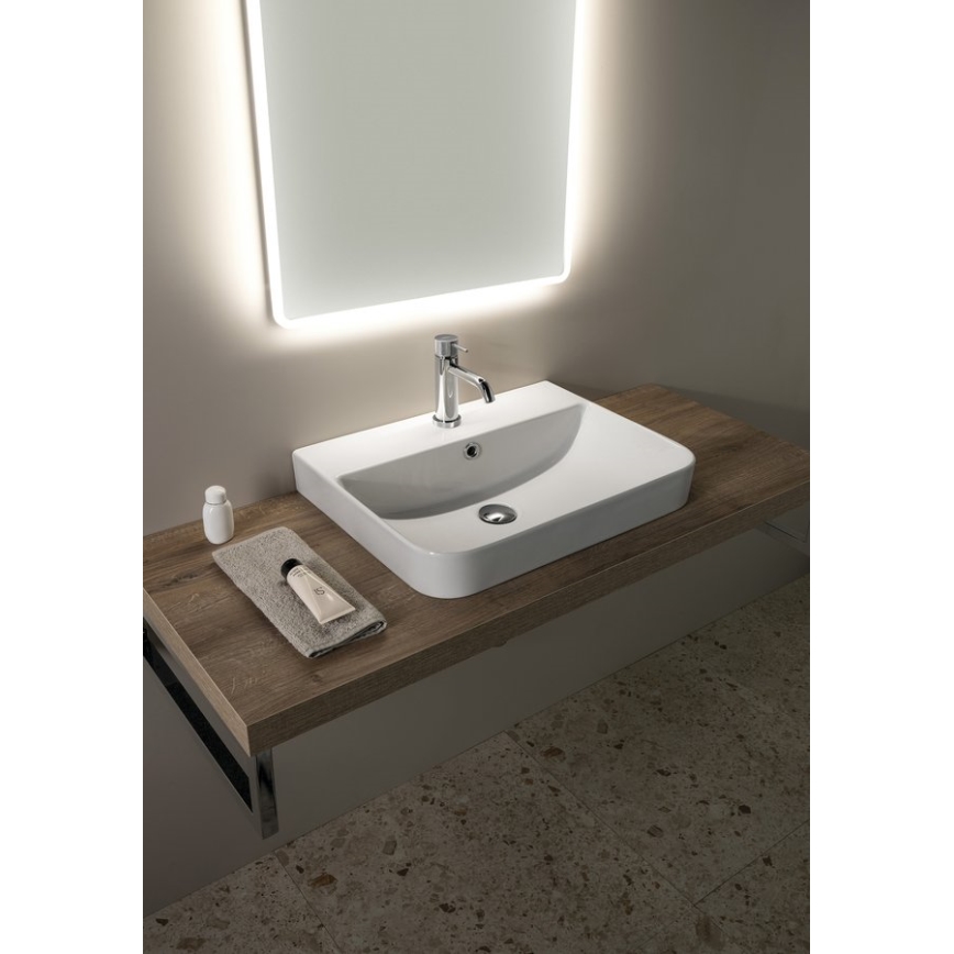Isvea - Lavabo sobre encimera SOTT AQUA 57x44 cm cerámica/blanco