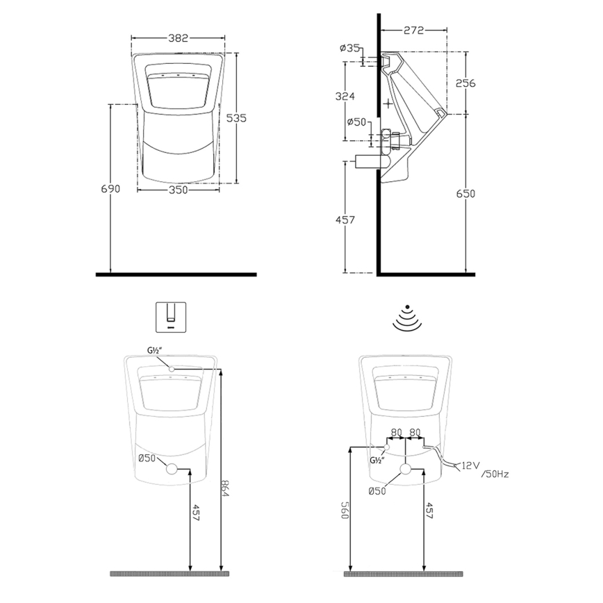 Isvea - Urinario PURITY blanco