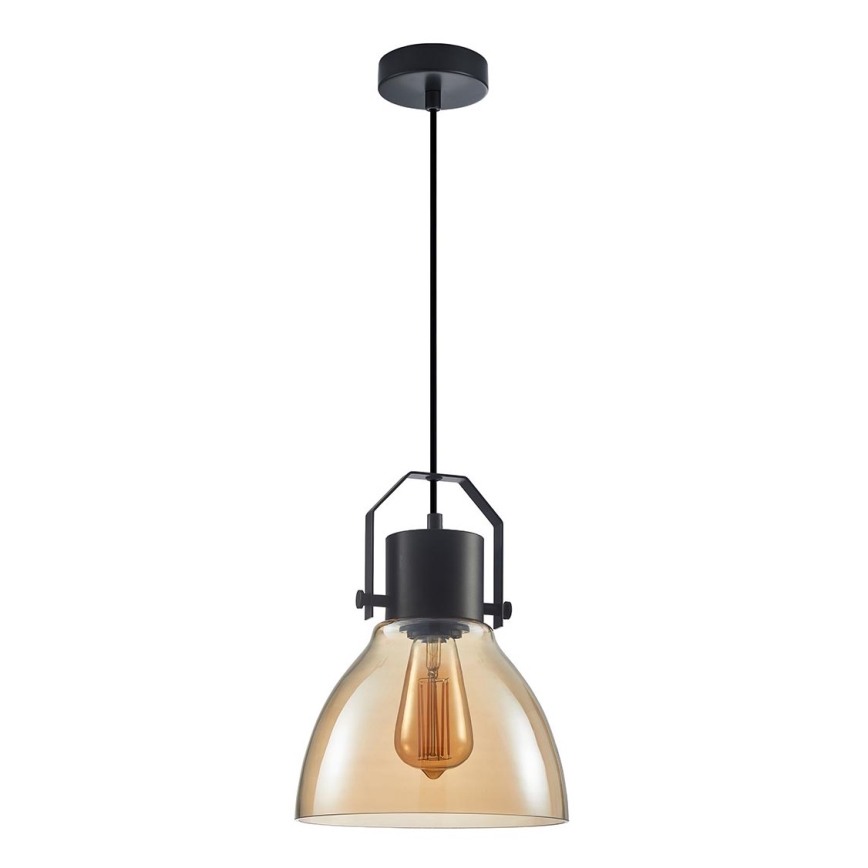 ITALUX - Lámpara colgante DARLENA 1xE27/40W/230V negro/marrón